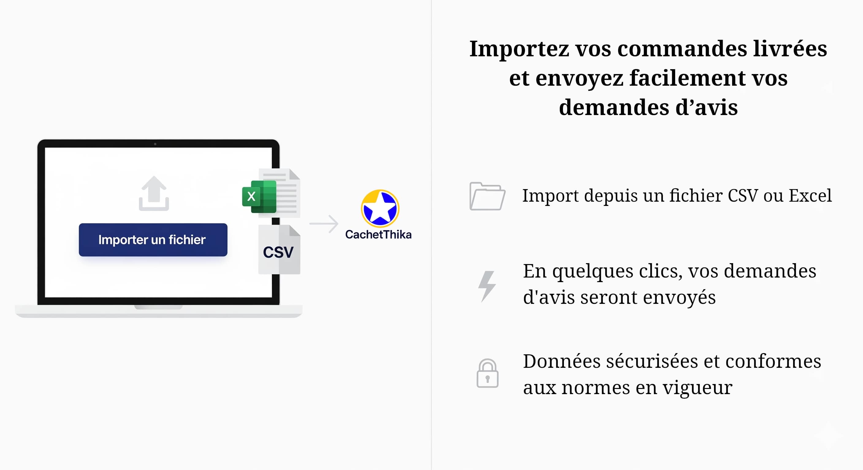 Import de commandes e-commerce pour collecte d'avis clients automatisée